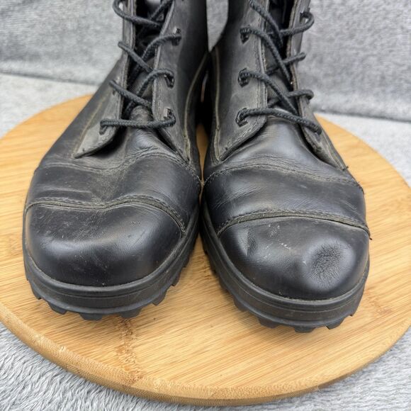 Harley-Davidson Boots Mens Size 9.5 Black Leather Biker Zip Strap D93762
